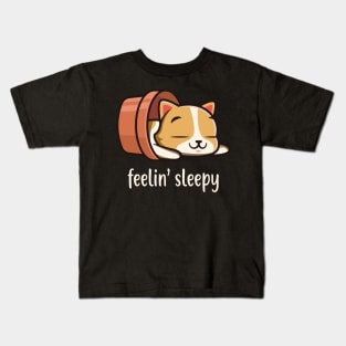 Cute Cat feeling sleepy Kitten Sleep tired Cats Kids T-Shirt